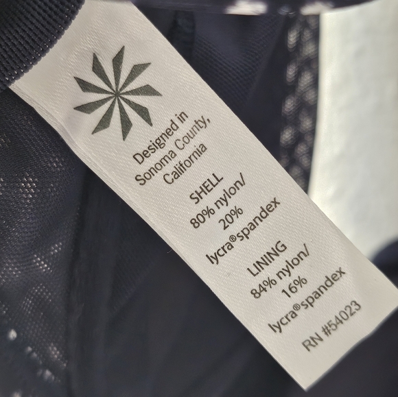 Athleta Women's Navy Taza Kaimana Ruched Bikini Top Size 34BC. - Picture 9 of 10